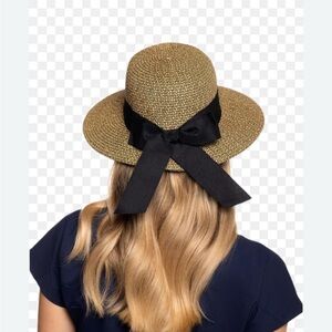 Scala Straw Black Bow Hat